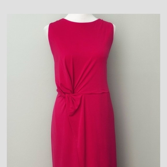 NWT Rachel Roy Dress Plus Curvy Collection Faux Wrap Draped Front Sleeveless 1X - Picture 3 of 15
